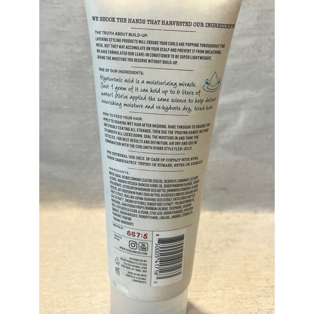 Curlsmith Scalp Recipe Weightless Air Dry Cream Leave-In Conditioner 8oz Vegan - Picture 2 of 2